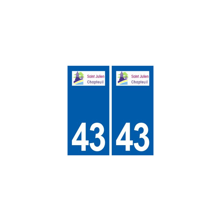 43 Saint-Julien-Chapteuil logo autocollant plaque immatriculation ville