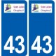 43 Saint-Julien-Chapteuil logo autocollant plaque immatriculation ville
