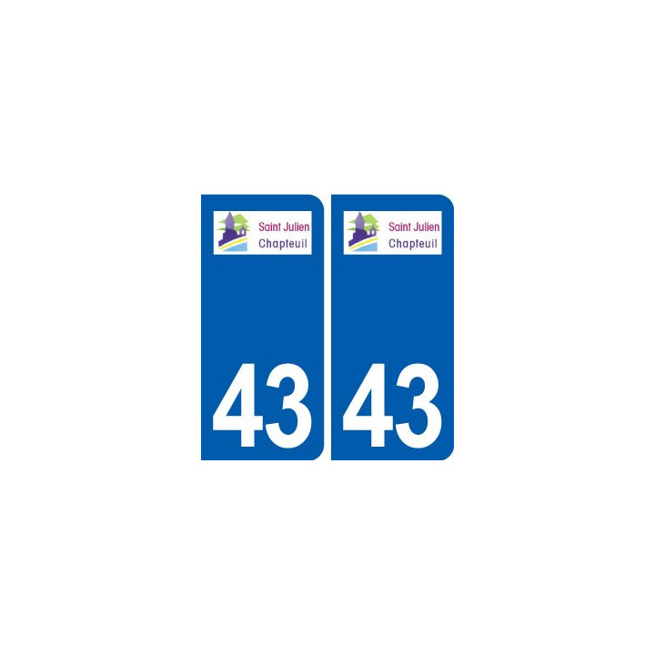 43 Saint-Julien-Chapteuil logo autocollant plaque immatriculation ville