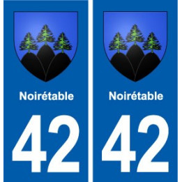 42 Noirétable blason ville autocollant plaque stickers département