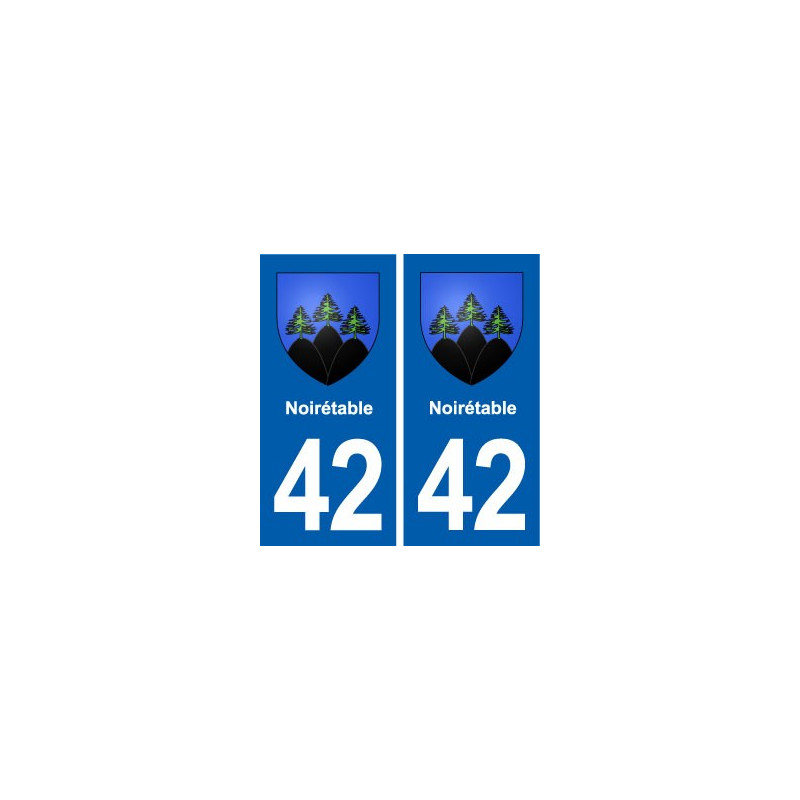 42 Noirétable blason ville autocollant plaque stickers département