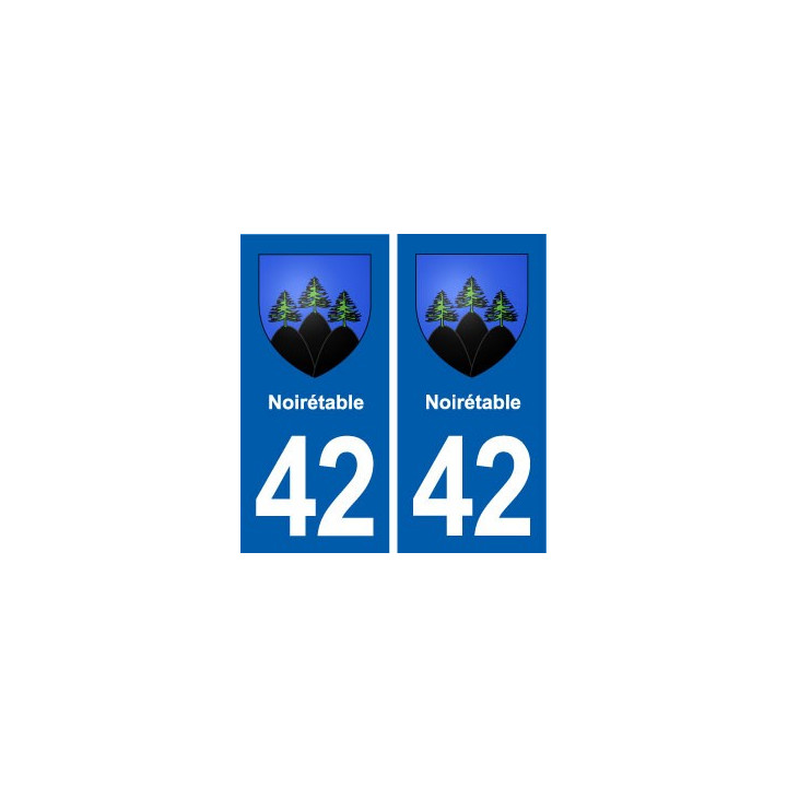 42 Noirétable blason ville autocollant plaque stickers département