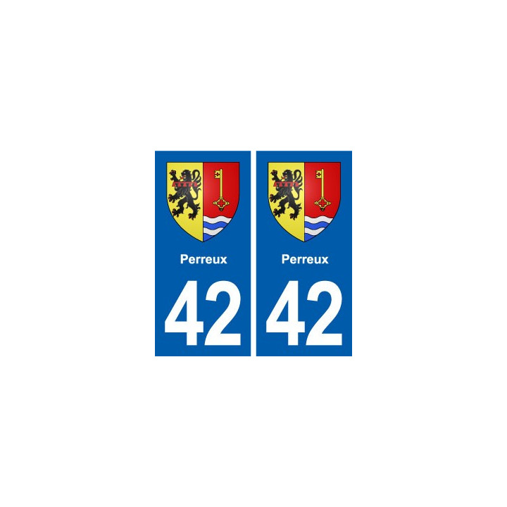 42 Perreux blason ville autocollant plaque stickers département