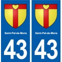 43 Saint-Pal-de-Mons blason autocollant plaque immatriculation ville