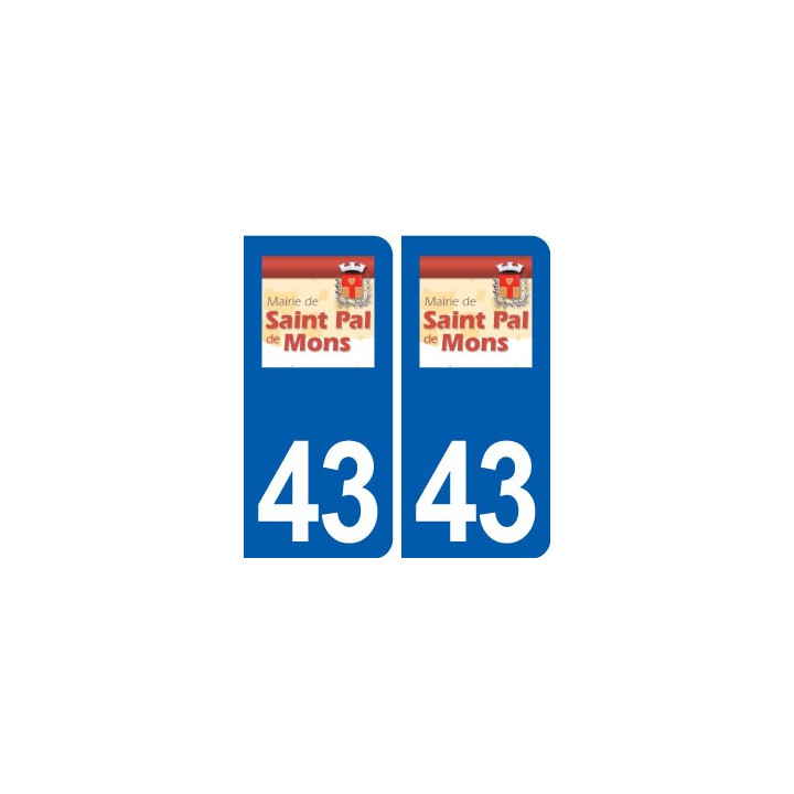 43 Saint-Pal-de-Mons logo autocollant plaque immatriculation ville