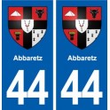 44  Abbaretz blason ville autocollant plaque stickers