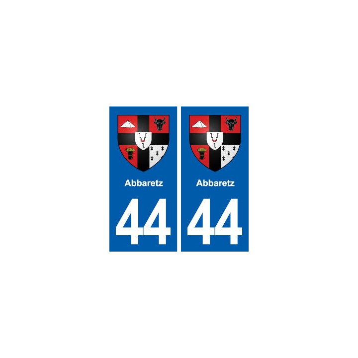 44  Abbaretz blason ville autocollant plaque stickers