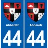 44  Abbaretz blason ville autocollant plaque stickers