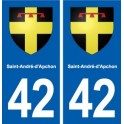 42  Saint-André-d'Apchon blason ville autocollant plaque stickers département