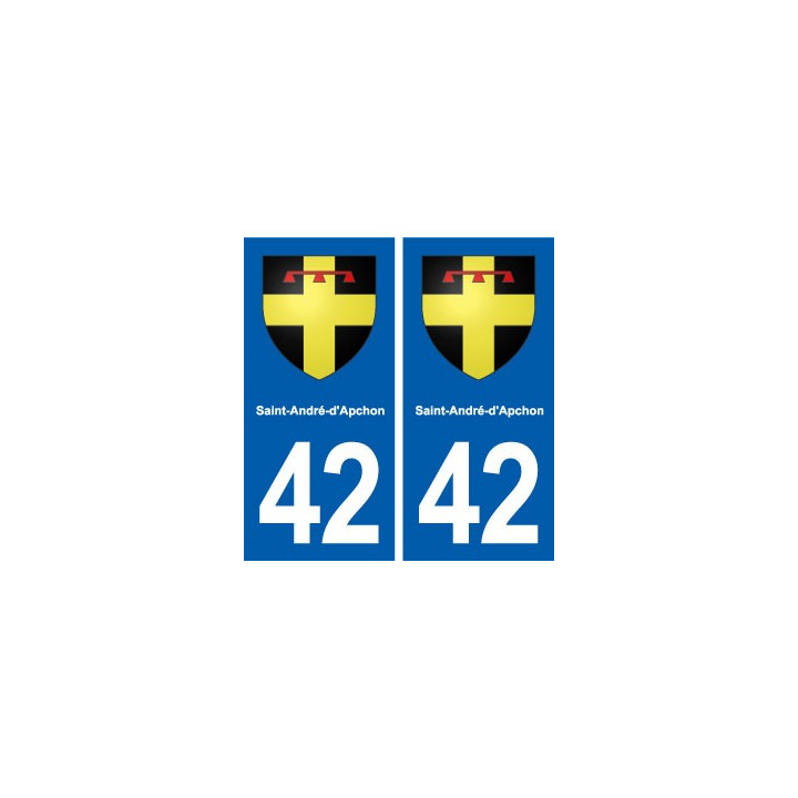 42  Saint-André-d'Apchon blason ville autocollant plaque stickers département