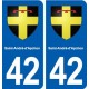 42  Saint-André-d'Apchon blason ville autocollant plaque stickers département
