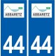 44  Abbaretz logo ville autocollant plaque stickers