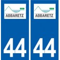 44  Abbaretz logo ville autocollant plaque stickers