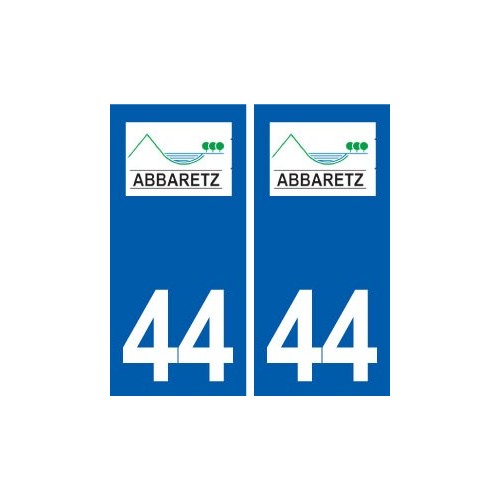 44  Abbaretz logo ville autocollant plaque stickers
