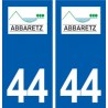 44  Abbaretz logo ville autocollant plaque stickers