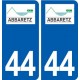 44  Abbaretz logo ville autocollant plaque stickers