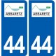 44  Abbaretz logo ville autocollant plaque stickers