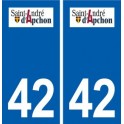 42 Saint-André-d'Apchon logo ville autocollant plaque stickers département