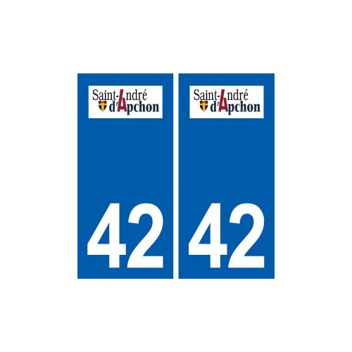 42 Saint-André-d'Apchon logo ville autocollant plaque stickers département