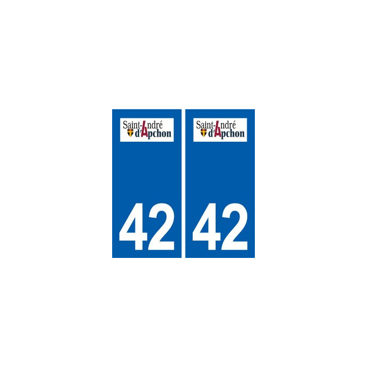 42 Saint-André-d'Apchon logo ville autocollant plaque stickers département