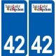 42 Saint-André-d'Apchon logo ville autocollant plaque stickers département