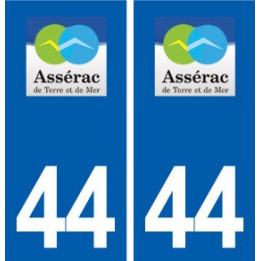 44  Assérac logo ville autocollant plaque stickers