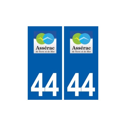44  Assérac logo ville autocollant plaque stickers