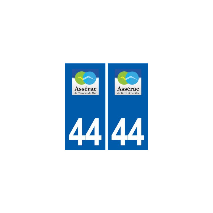 44  Assérac logo ville autocollant plaque stickers