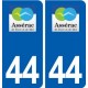44  Assérac logo ville autocollant plaque stickers
