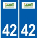 42 Saint-Bonnet-le-Château logo ville autocollant plaque stickers département