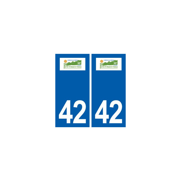 42 Saint-Bonnet-le-Château logo ville autocollant plaque stickers département