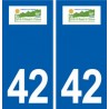 42 Saint-Bonnet-le-Château logo ville autocollant plaque stickers département