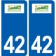 42 Saint-Bonnet-le-Château logo ville autocollant plaque stickers département