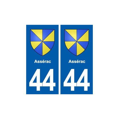 44  Assérac blason ville autocollant plaque stickers