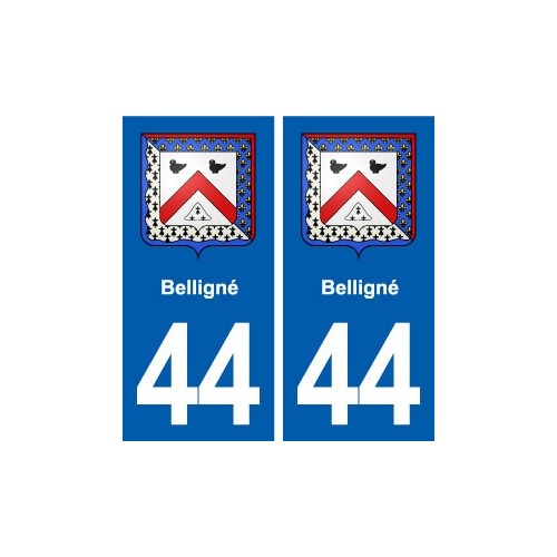 44  Belligné blason ville autocollant plaque stickers