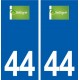 44  Belligné logo ville autocollant plaque stickers