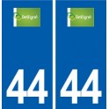 44  Belligné logo ville autocollant plaque stickers