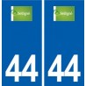 44  Belligné logo ville autocollant plaque stickers