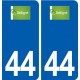 44  Belligné logo ville autocollant plaque stickers