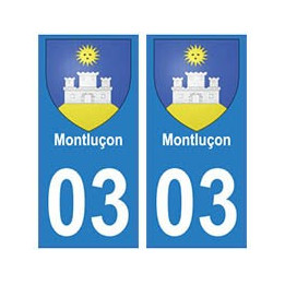 03 Montluçon ville autocollant plaque