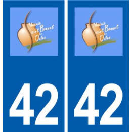 42 Saint-Bonnet-les-Oules logo ville autocollant plaque stickers département