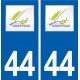 44  Drefféac logo ville autocollant plaque stickers