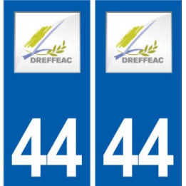 44  Drefféac logo ville autocollant plaque stickers