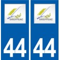 44  Drefféac logo ville autocollant plaque stickers