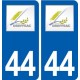 44  Drefféac logo ville autocollant plaque stickers
