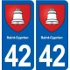 42 Saint-Cyprien blason ville autocollant plaque stickers département