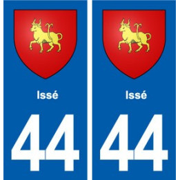 44  Issé blason ville autocollant plaque stickers