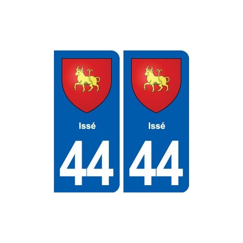 44  Issé blason ville autocollant plaque stickers