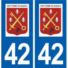 42 Saint-Pierre-de-Bœuf logo ville autocollant plaque stickers département