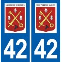 42 Saint-Pierre-de-Bœuf logo ville autocollant plaque stickers département